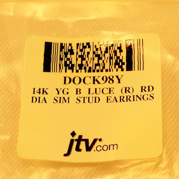 NEW 14K Gold Bella Luce Round Cut Simulated Diamonds Stud Earrings - Picture 3 of 5